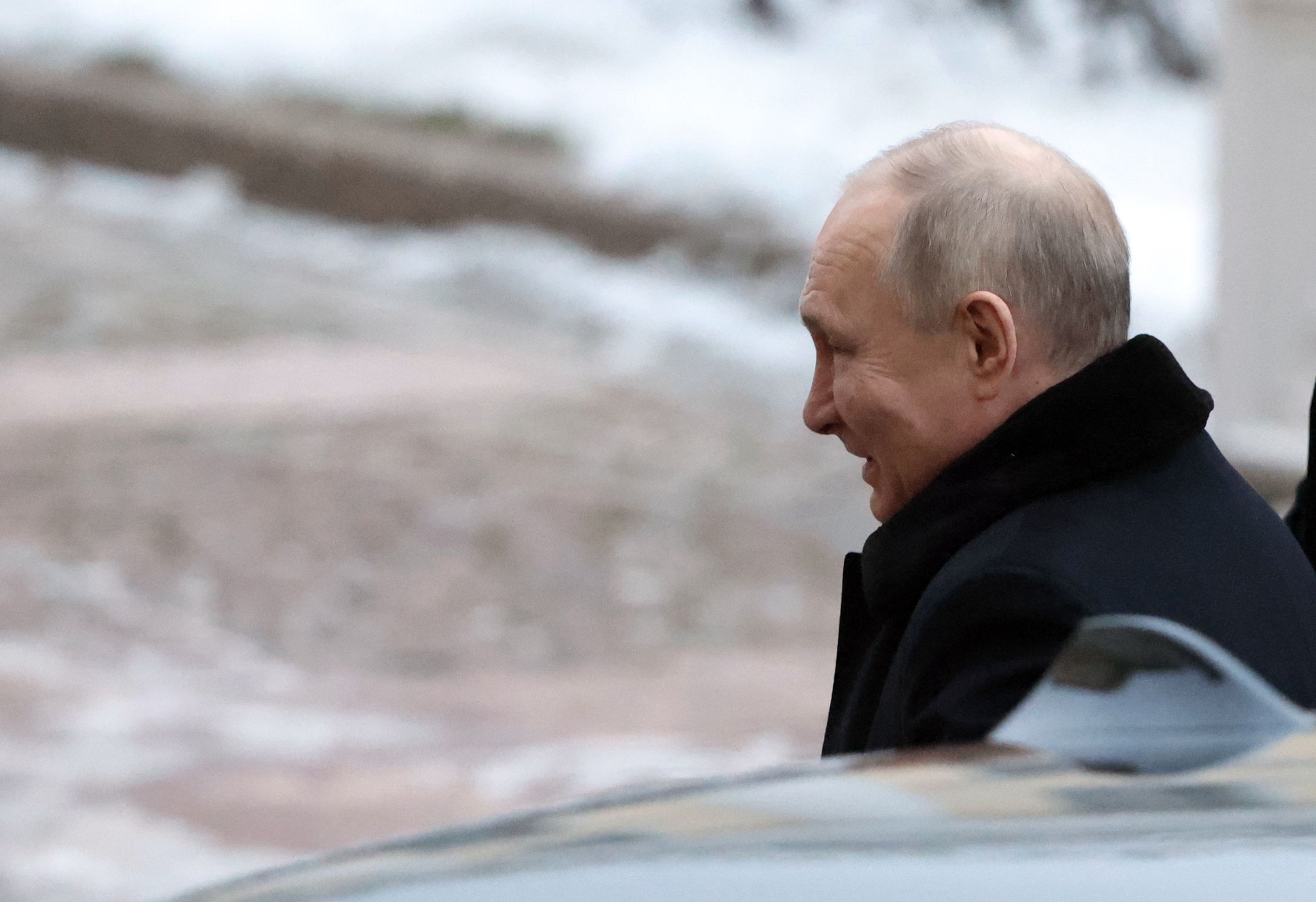 SAINT PETERSBURG, RUSSIA - DECEMBER 27: (RUSSIA OUT) Russian President Vladimir Putin smiles as he arrives to the official breakfast during the Informal Summit of the Commonwealth of Independent States (CIS) on December 27, 2022 in Saint Petersburg, Russia. President Putin arrived in Saint Petersburg to hold an annual leaders summit of ex-Soviet states. (Photo by Contributor/Getty Images)
