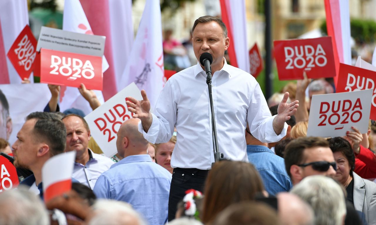 Napięta atmosfera na wiecu Andrzeja Dudy w Lublinie. "Pytali, kto mi za to zapłacił"