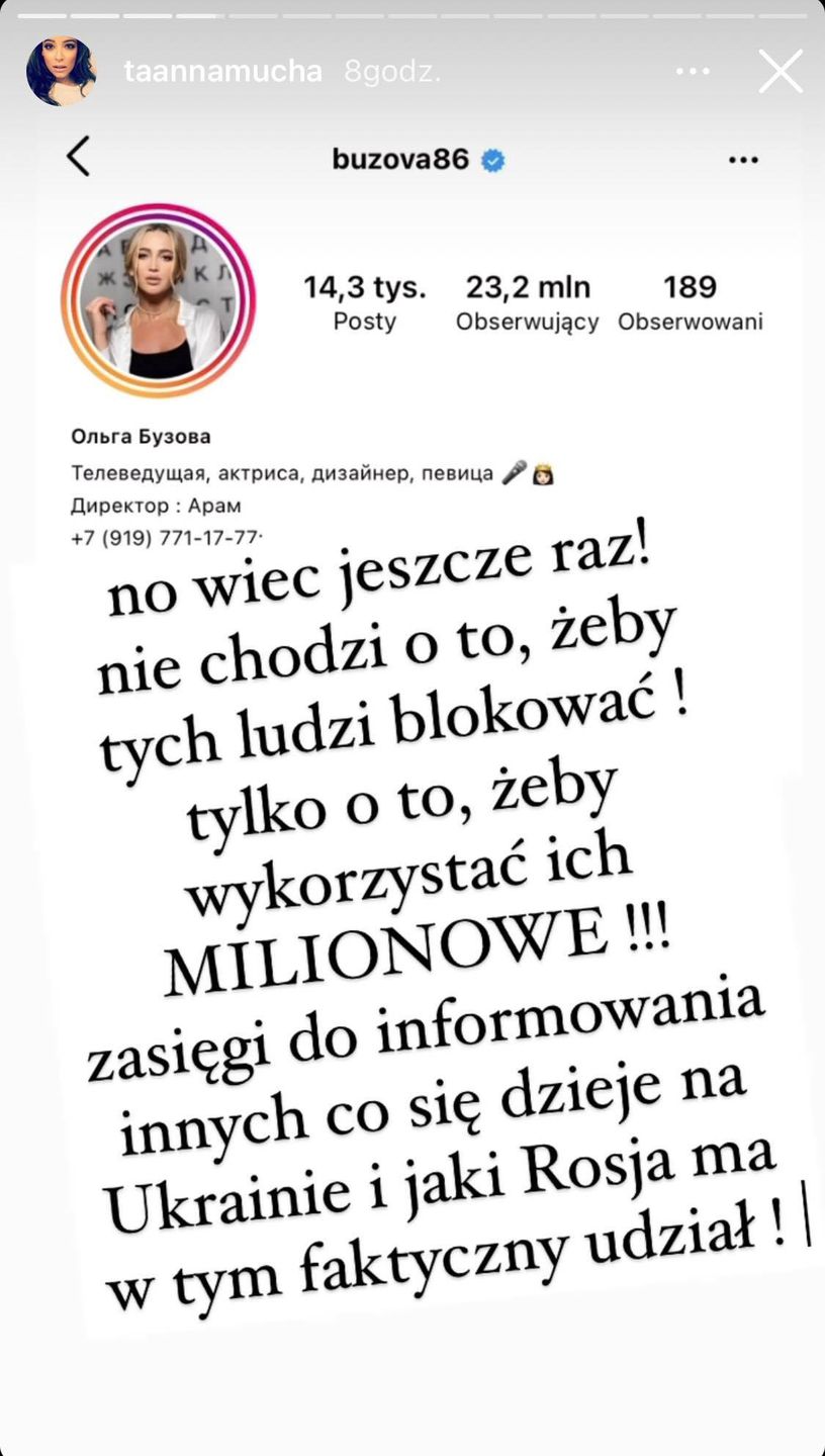 Anna Mucha informowaniu na temat wojny rosyjsko-ukraińskiej 