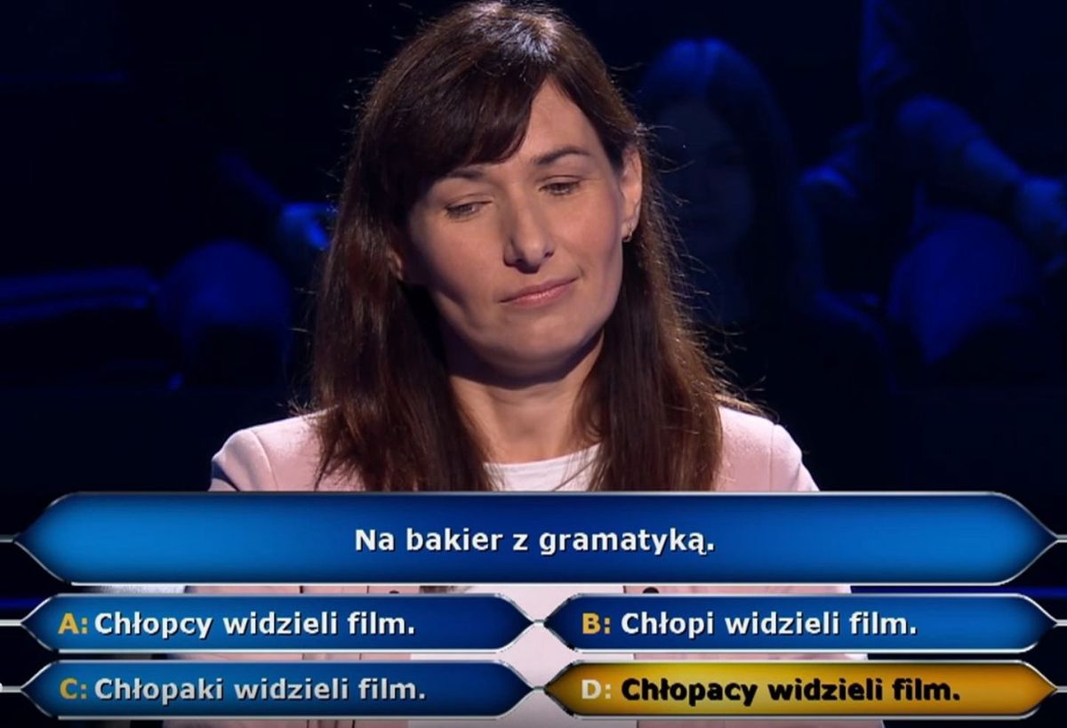Katarzyna Szynwelska postanowiła zrezygnować przy pytaniu z języka polskiego 