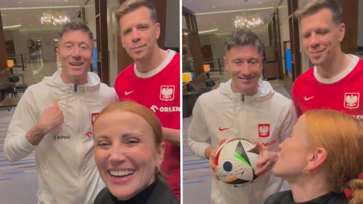 Instagram / katarzynazielinska / Robert Lewandowski, Wojciech Szczęsny i Katarzyna Zielińska