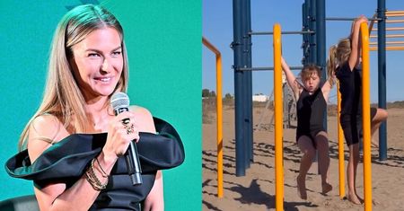 Anna Lewandowska pokazała nagranie z fikającymi na drabinkach córkami. Idą w ślady mamy?
