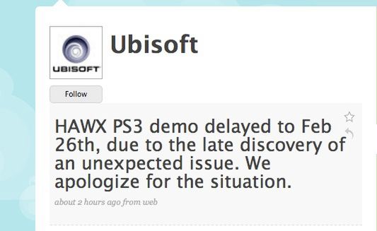 Demo H.A.W.X na PSN nieco później