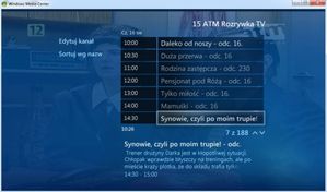 Windows Media Center EPG