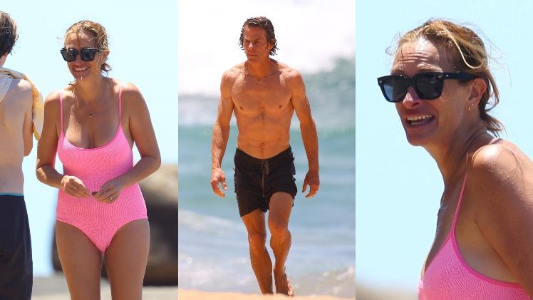 Julia Roberts "plażinguje" z rodzina w Sydney