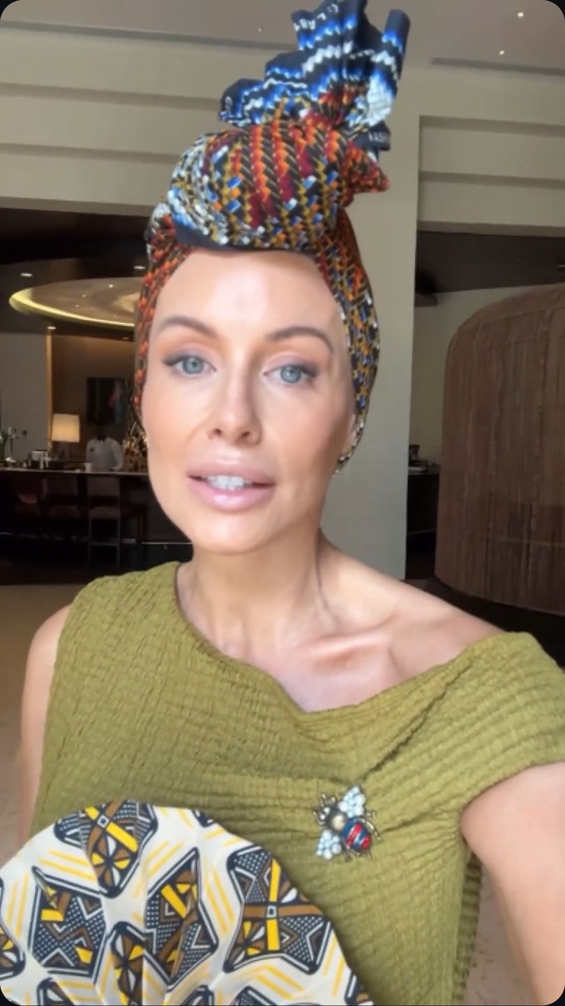 Małgorzata Rozenek pozuje w turbanie