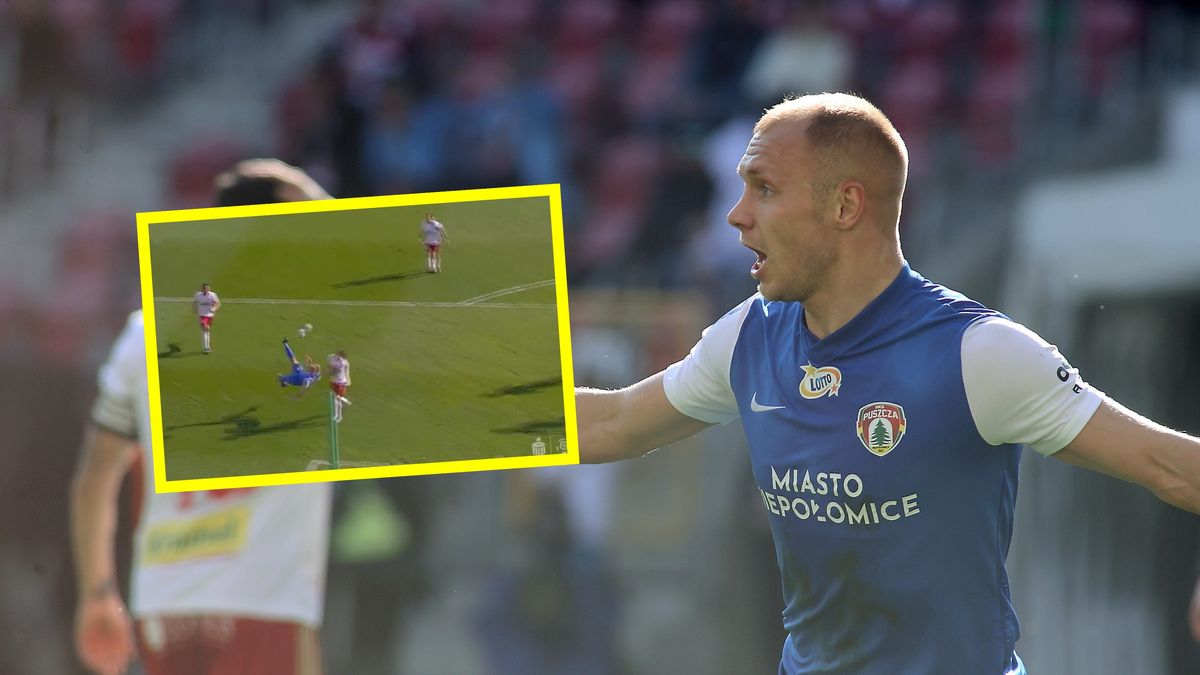 PAP / Kamil Zapolnik zdobył piękną bramkę w meczu z ŁKS-em Łódź