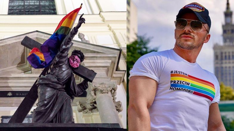 Daniel Kuczaj komentuje incydent z tęczowymi flagami na pomnikach