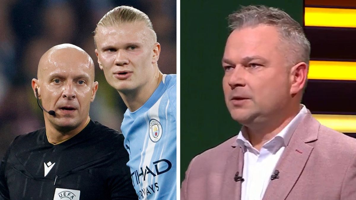 Getty Images / Richard Sellers/Sportsphoto/Allstar / X / Canal+ Sport / Na zdjęciu: Szymon Marciniak, Erling Haaland i Adam Lyczmański