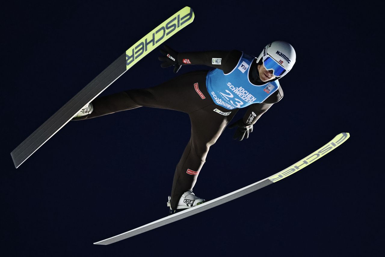 Fredrik Villumstad with the Nammo logo on his helmet