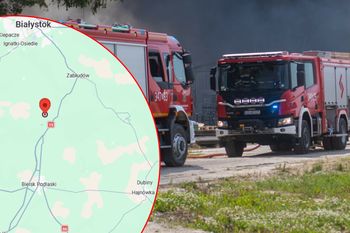 Wojszki: Pożar ubojni drobiu. Akcja gaśnicza potrwa kilka godzin