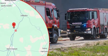 Wojszki: Pożar ubojni drobiu. Akcja gaśnicza potrwa kilka godzin