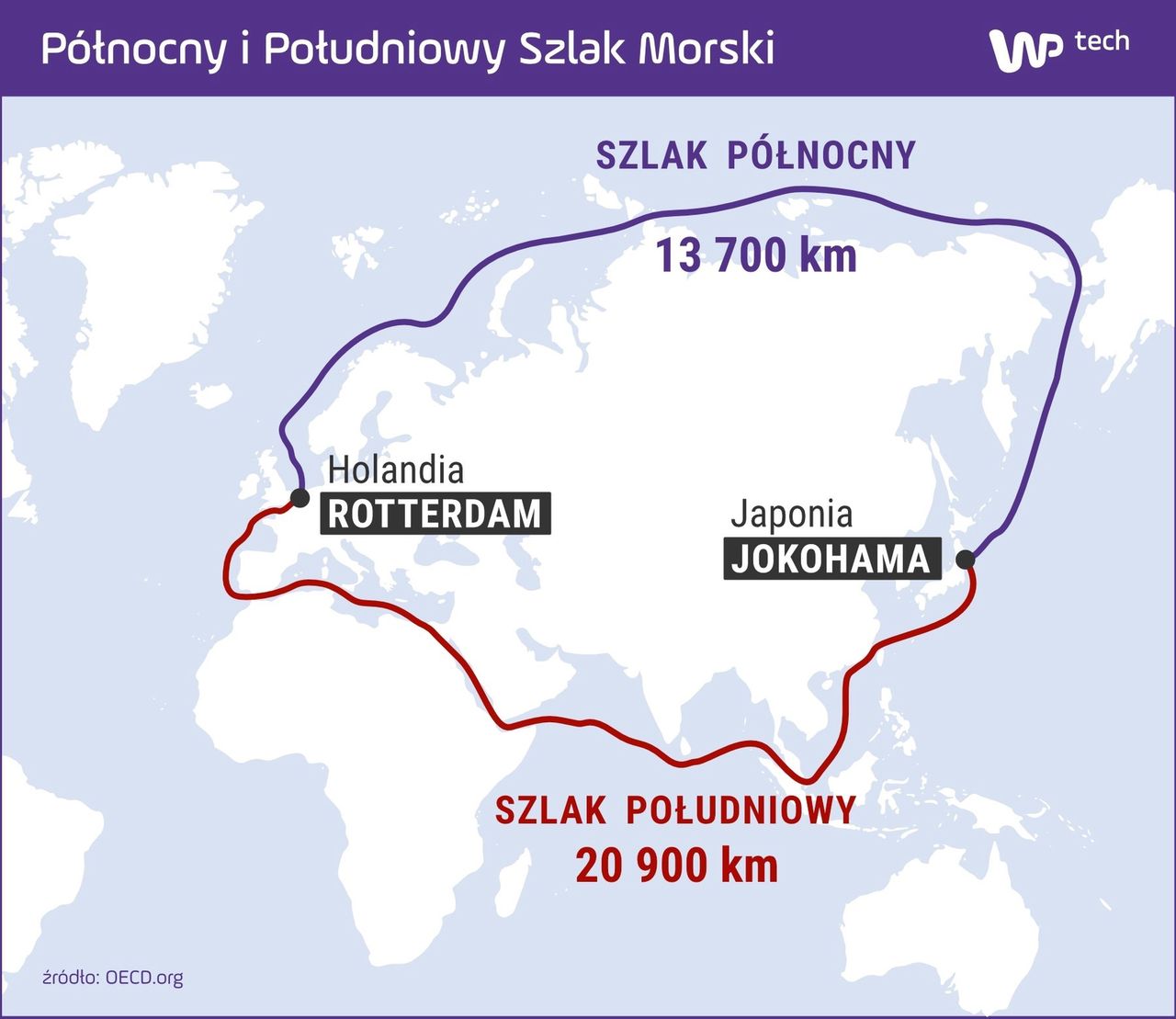 Podróż morska z Azji do Europy może być znacznie krótsza