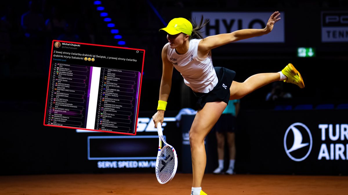 Getty Images / Robert Prange/x.com/Michał Chojecki / Iga Świątek i wpis z portalu X