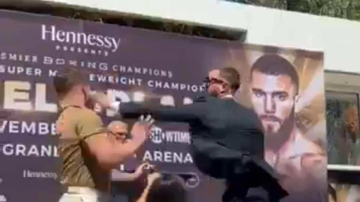 Twitter / Na zdjęciu: Saul Alvarez (z lewej) i Caleb Plant (z prawej)