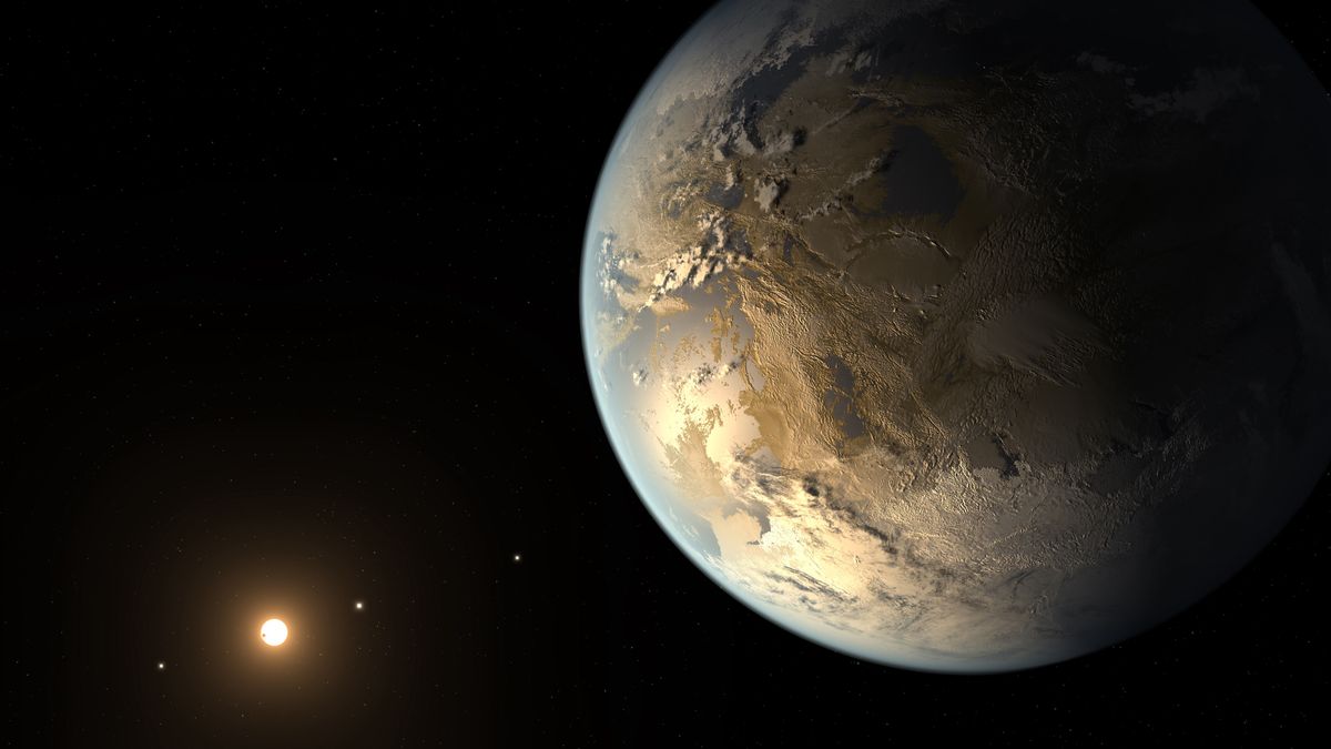 Artystyczna wizja planety Kepler-186f. Źródło: NASA Ames/SETI Institute/JPL-Caltech