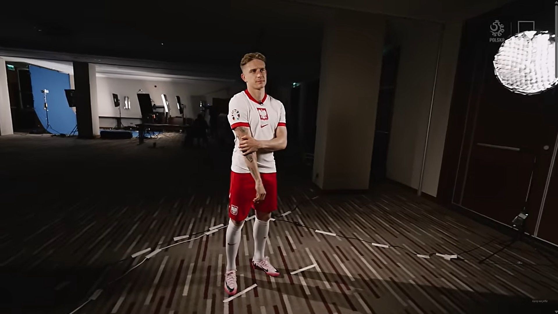 Michał Skóraś podczas sesji zdjęciowej przed EURO 2024