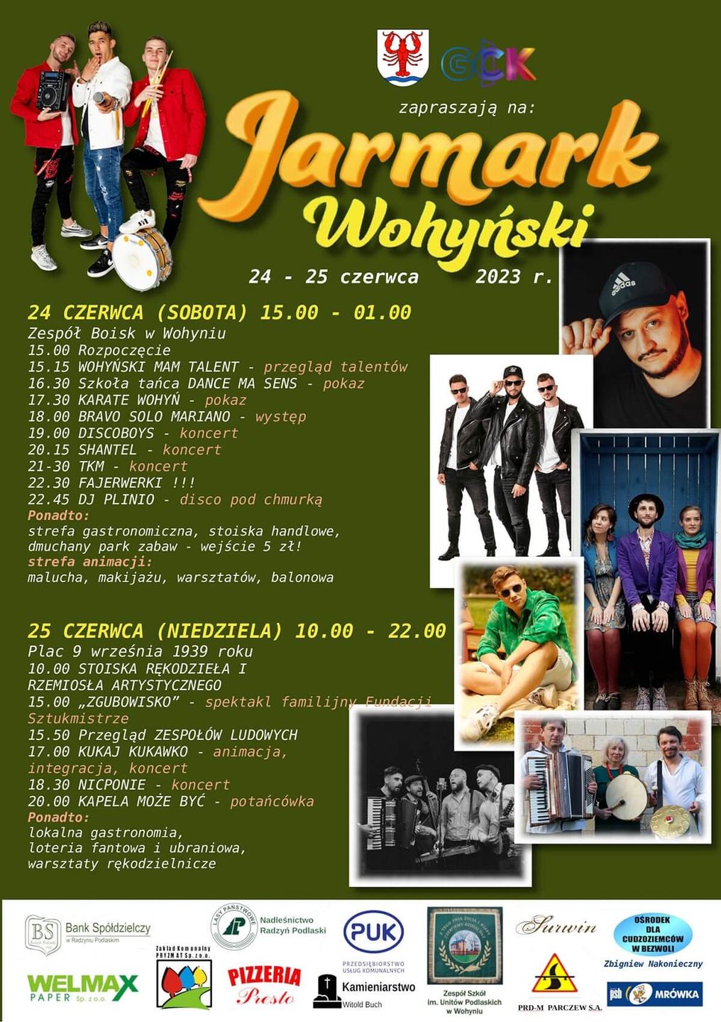 Jarmark Wohyński 2023 - program wydarzenia, plakat
