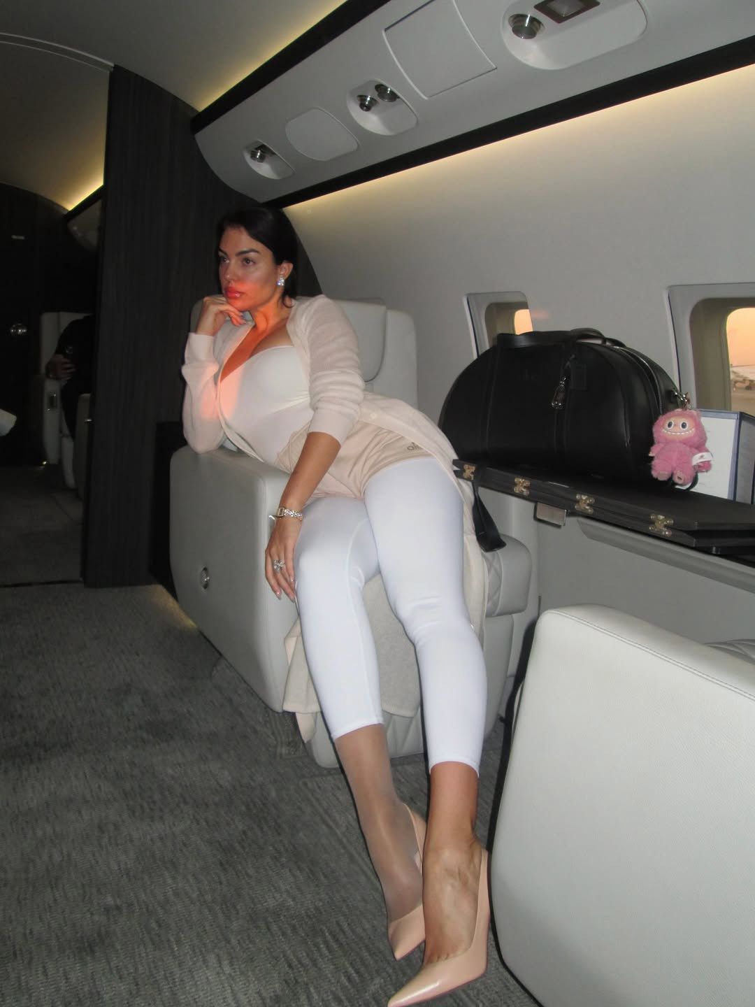 Georgina Rodriguez na pokładzie prywatnego odrzutowca