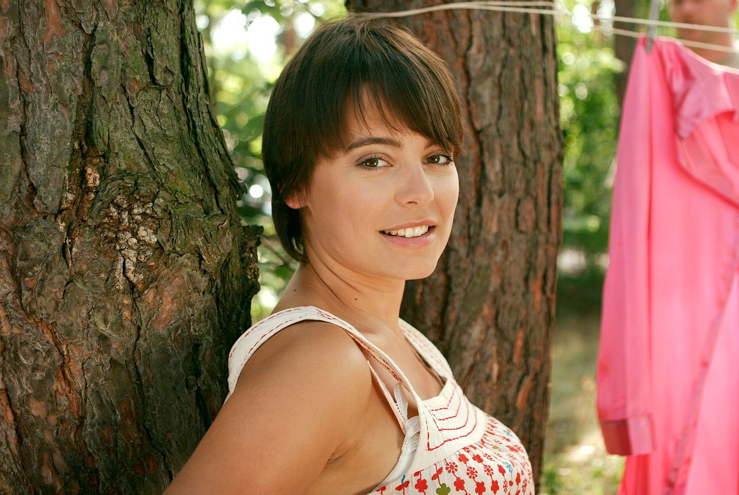 Anna Mucha w 2007 roku miała krótkie włosy