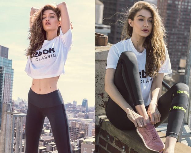 Gigi Hadid odsłania brzuch w reklamie butów