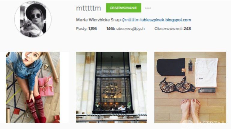 Marta Wierzbicka na Instagramie