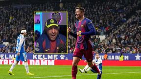 Odleciał po golu Lewandowskiego. Powtarzał to przez kilkadziesiąt sekund