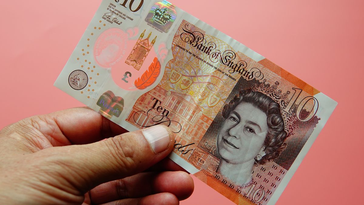 A British pound is being displayed in Yichang, China, on July 23, 2024. (Photo by Costfoto/NurPhoto via Getty Images)