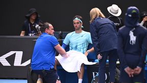 Mecz pełen bólu. Dramat rywala utalentowanego Włocha uratował Novaka Djokovicia