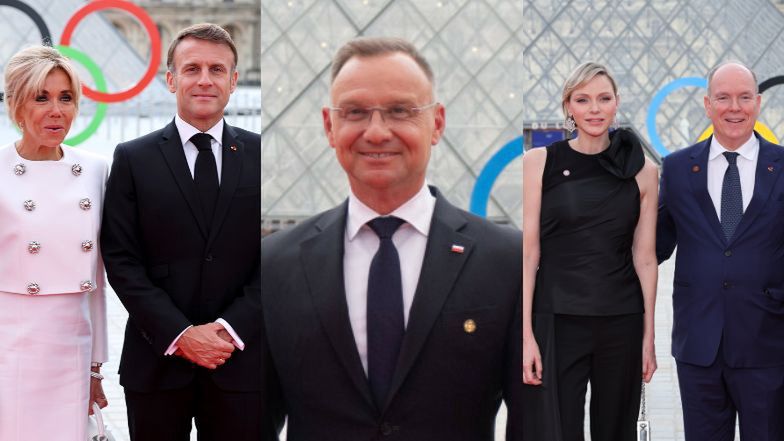 Emmanuel i Brigitte Macron, Andrzej Duda oraz księżna Charlene z mężem meldują się w Paryżu przed ceremonią otwarcia igrzysk (ZDJĘCIA)