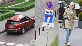 Magdalena Ogórek parkuje BMW na zakazie