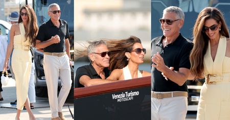 George Clooney i młodsza od niego o 17 lat Amal meldują się w Wenecji: rejs łodzią, czułości i eleganckie stylizacje