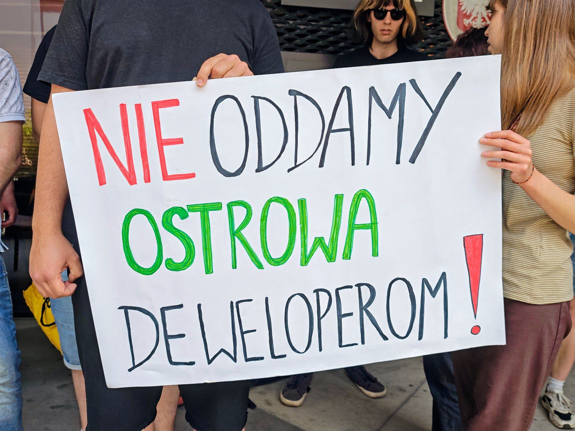 Protest ws. zabudowy Ostrowa Tumskiego pod siedzibą MPU w Poznaniu