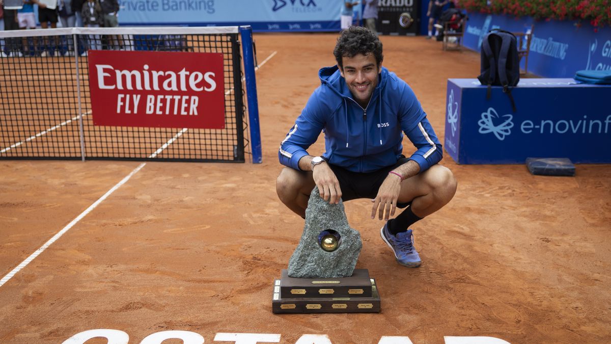 PAP/EPA / Peter Klaunzer / Na zdjęciu: Matteo Berrettini, mistrz EFG Swiss Open Gstaad 2024