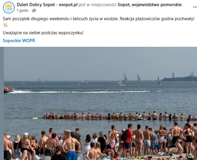 Łańcuch życia w Sopocie.