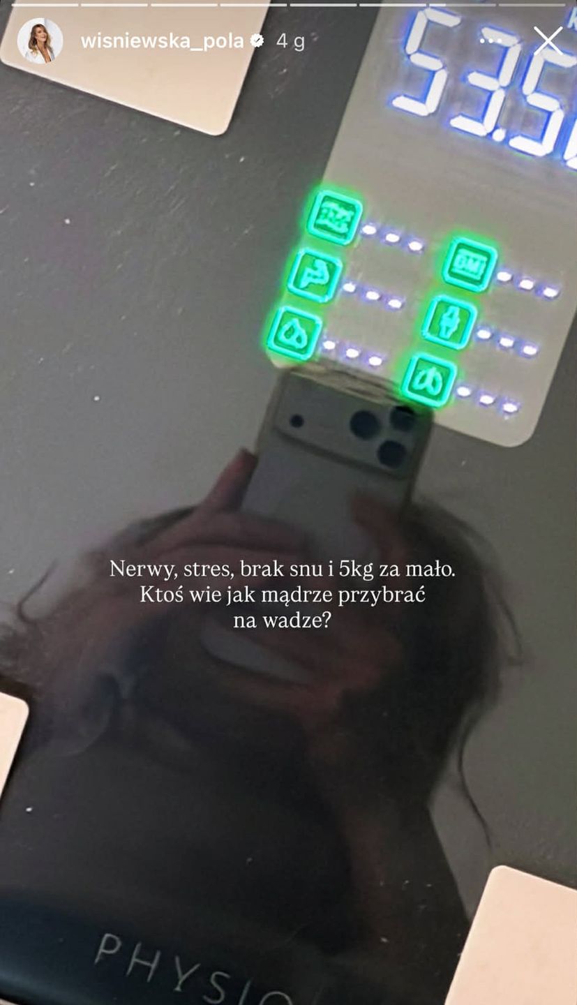 Pola Wiśniewska pokazała, ile waży