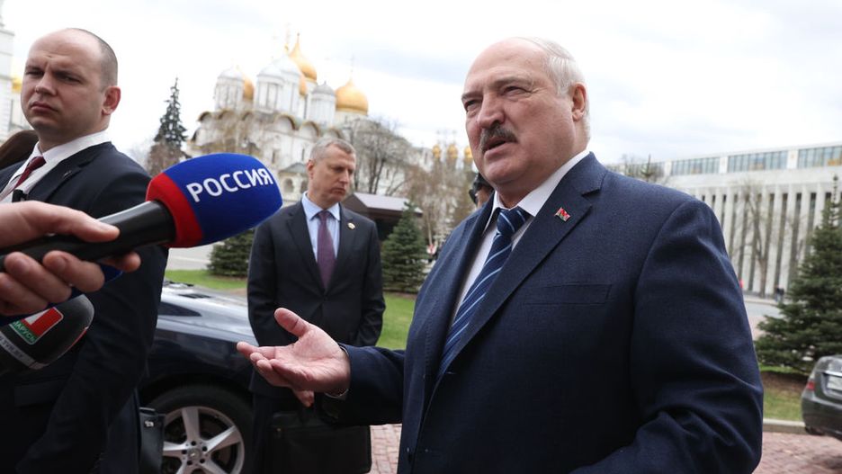 Belarussian President Alexander Lukashenko Visits The Kremlin
MOSCOW, RUSSIA - APRIL 12 (RUSSIA OUT) Belarussian President Alexander Lukashenko speaks to journalists while arriving to the talks with Vladimir Putin at the Kremlin on April 12, 2024, in Moscow, Russia. Preisdent of Belarus Lukashenko is on a two-day trip to Russia. (Photo by Contributor/Getty Images)
Contributor