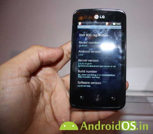 LG E510 Univa (fot. AndroidOS)