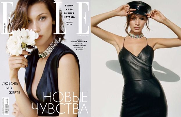Ostra Bella Hadid pozuje dla rosyjskiego "Elle"