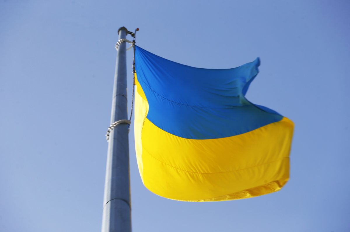 Українці за кордоном висловлюють свою солідарність до Дня Незалежності України(Photo by STR/NurPhoto via Getty Images)