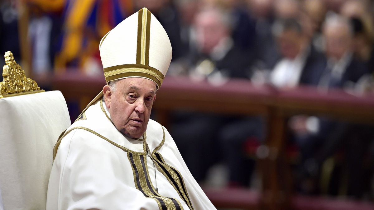 Pope Francis Presides Over Consistory For Creation Of New Cardin
Pope Francis during the Consistory for creation of new cardinals at St. Peter's Basilica on December 07, 2024 in Vatican City, Vatican. 
Dostawca: PAP/DPA
Stefano Spaziani
cardinal, cardinal Jorge Mario Bergoglio, Consistory, foto Papa Francesco, Papa Benedetto XVI, Papa Francesco, Pape Fran�ois, papiez franciszek, papst Franziskus, Photo Pope Francis, Porta Santa, REL, RELIGIOUS INSTITUTIONS, Spaziani, Creation Of New Cardinals, Pope Francis and Pope Benedict XVI, pope Benedict XVI, Pope Francis