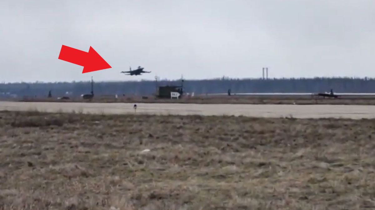 Niebezpieczne lądowanie Su-34