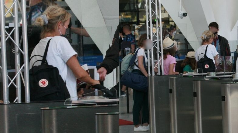 Ciężarna Olga Frycz wyprawia się do Chorwacji z gdańskiego lotniska