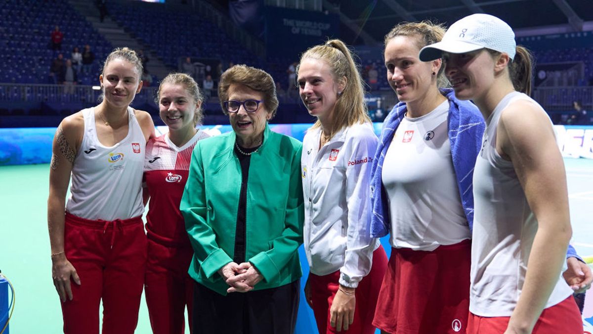 Getty Images / Angel Martinez / Na zdjęciu: tenisowa reprezentacji Polski z Billie Jean King