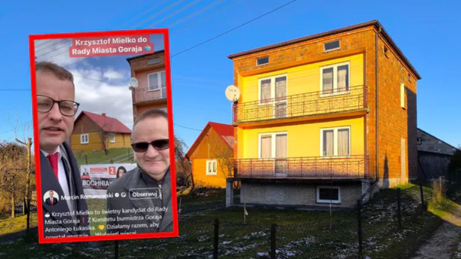 Dom, w którym miał mieszkać Marcin Romanowski w Gilowie. Poseł P