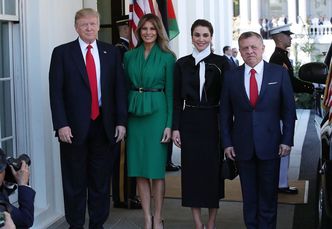 Niezadowolona Melania Trump na spotkaniu z królową Jordanii (ZDJĘCIA)