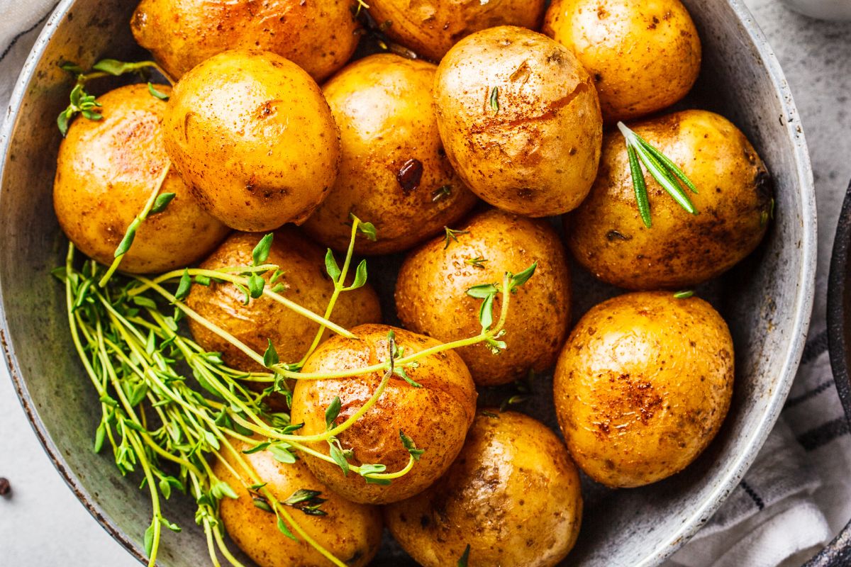 Grilled potatoes - you can use "new" or "old" ones.