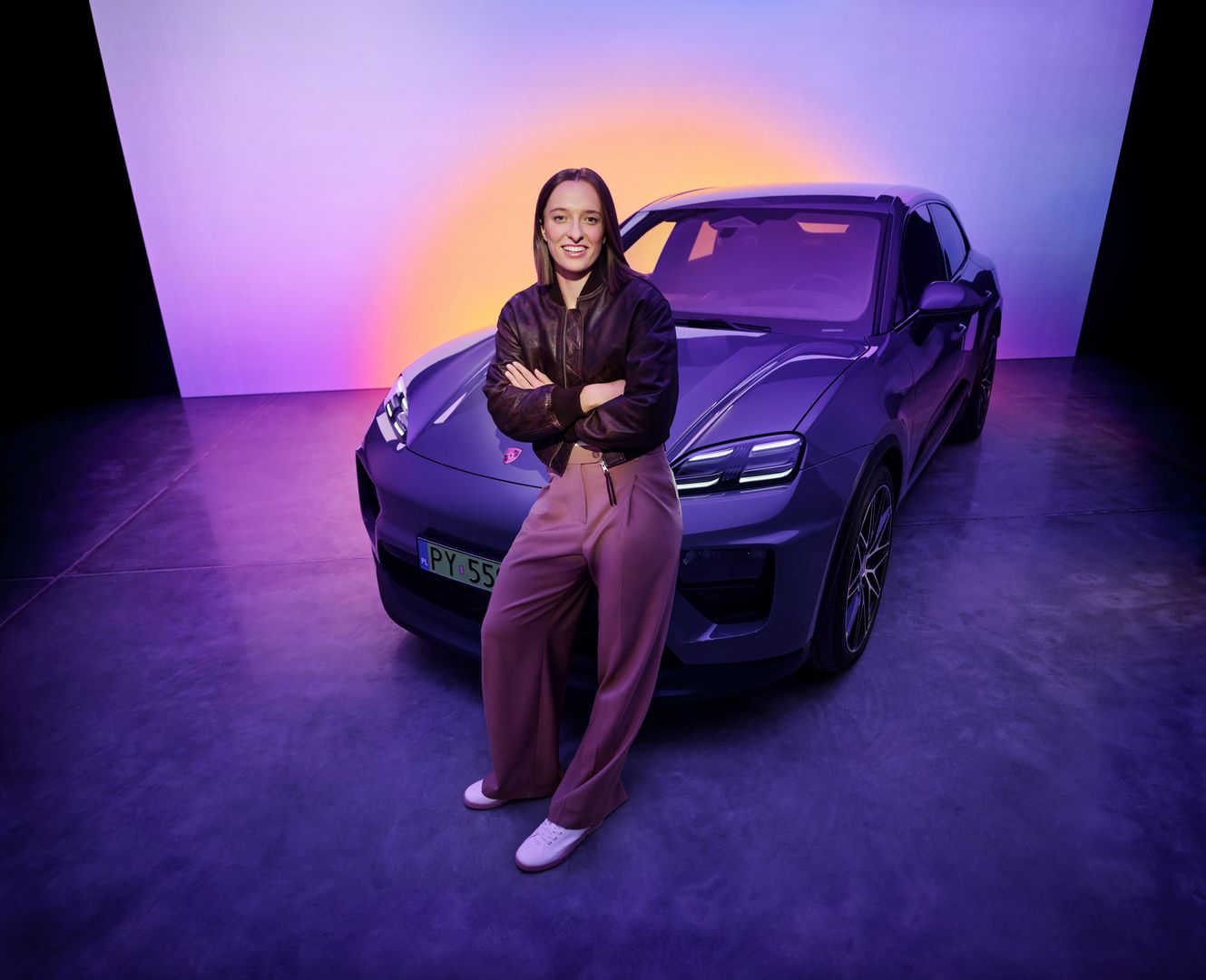 Iga Świątek i Porsche Macan