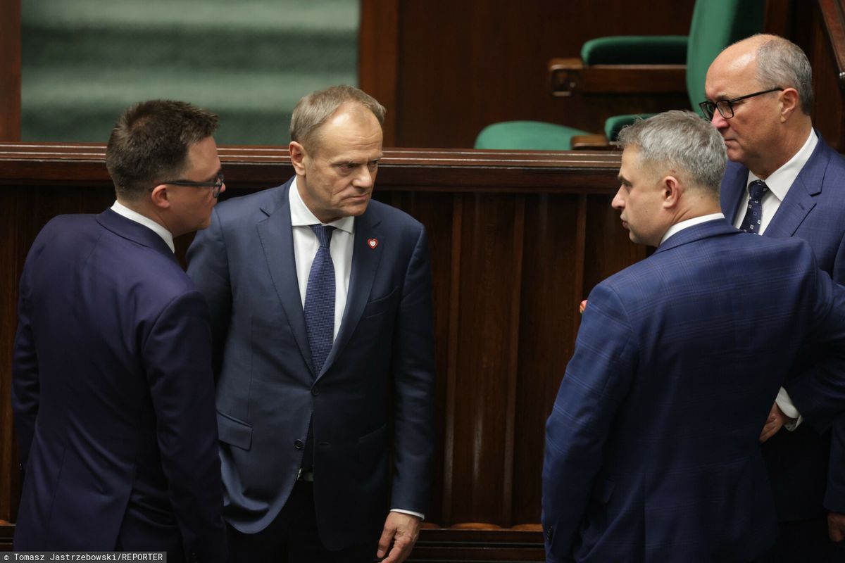 Szymon Holownia, Donald Tusk, Krzysztof Gawkowski, Wlodzimierz Czarzasty