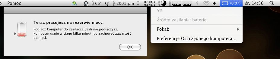 2kg gorącej szarlotki – wytrzymałość baterii MacBooka Alu 5